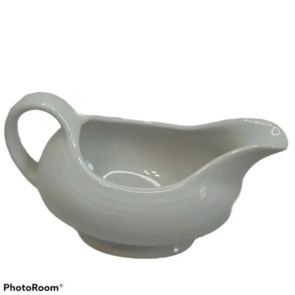 Fiestaware Fiesta CERAMIC Gravy Sauce Boat Dish White CONTAINER 18.5 FL OZ